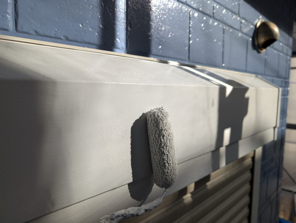 シャッター　上塗り2回目