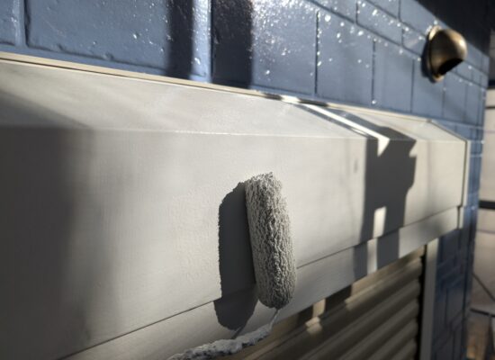 シャッター　上塗り2回目