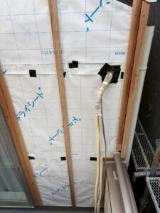 外壁カバー　防水シート