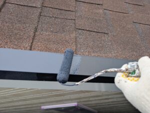 屋根　板金　中塗り