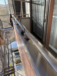 バルコニー　笠木　工事