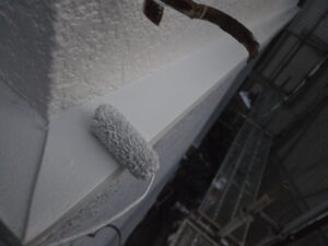 幕板水切り　上塗り　2回目